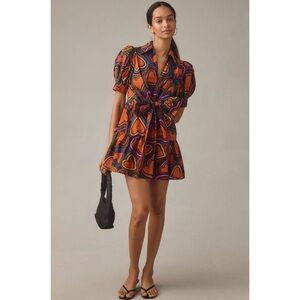 FARM RIO Bow Front Heart Mini Dress